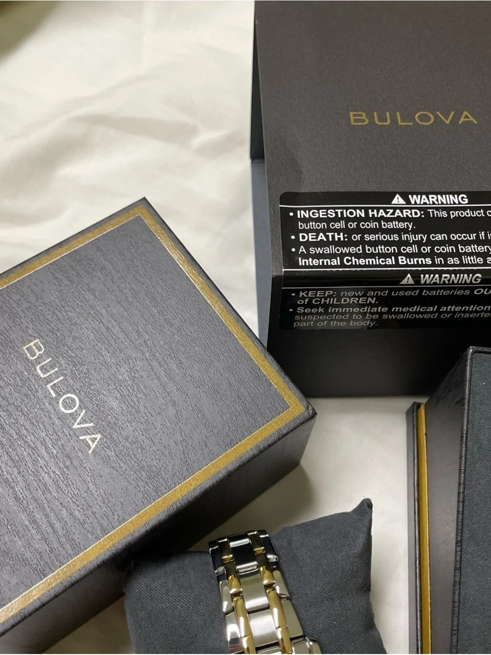 Bulova Men's Corporate Dress Watch Two Tone Domed Crystal NIB